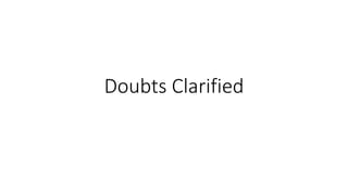 Doubts Clarified
 