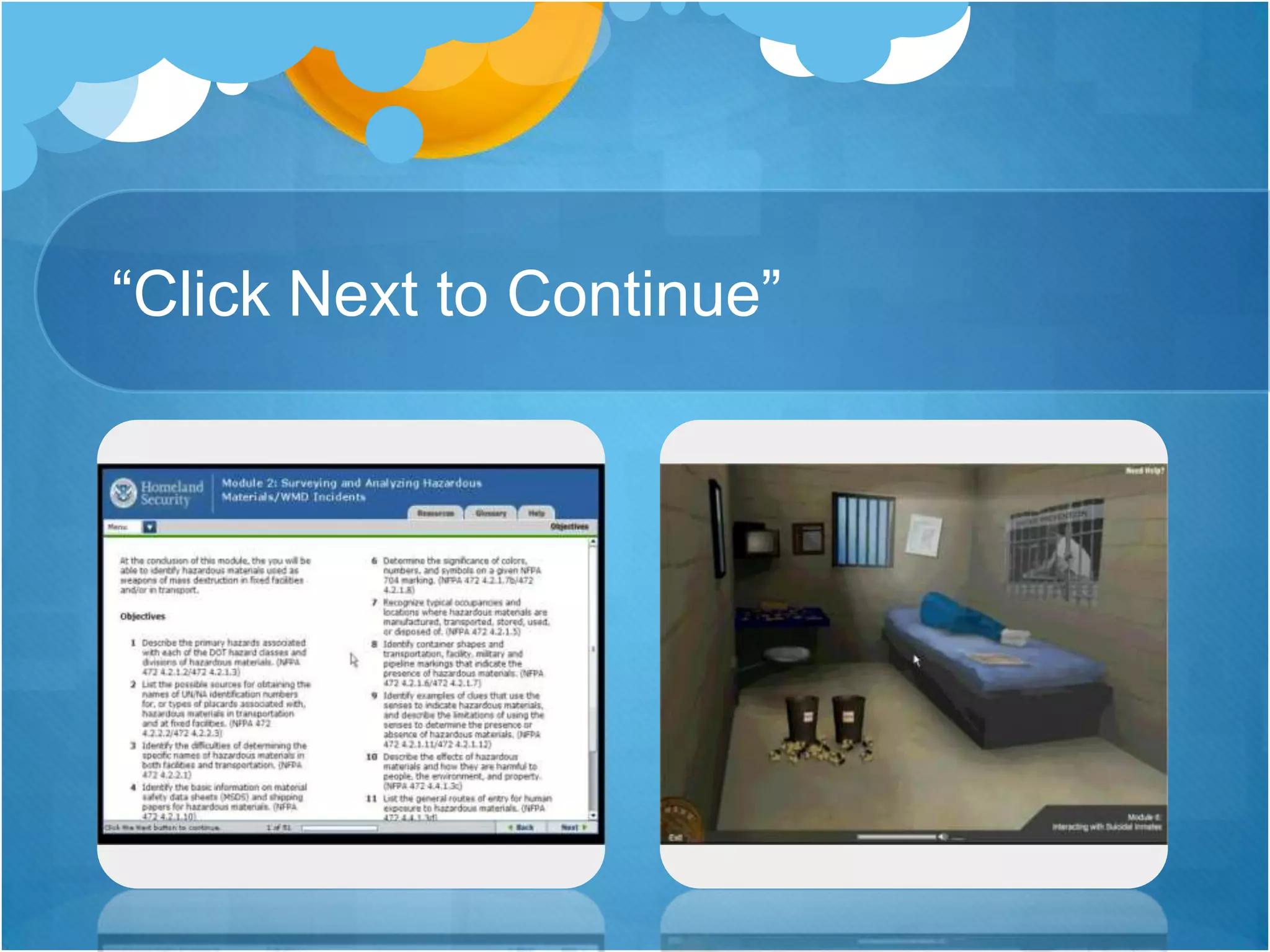 “Click Next to Continue”