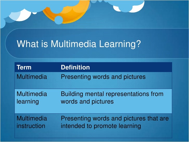 The Cognitive Theory of Multimedia Learning