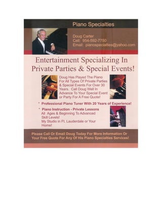 Doug Carter's Piano Specialties Flyer