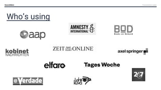 Sourcefabric Presentation name
Who’s using
 