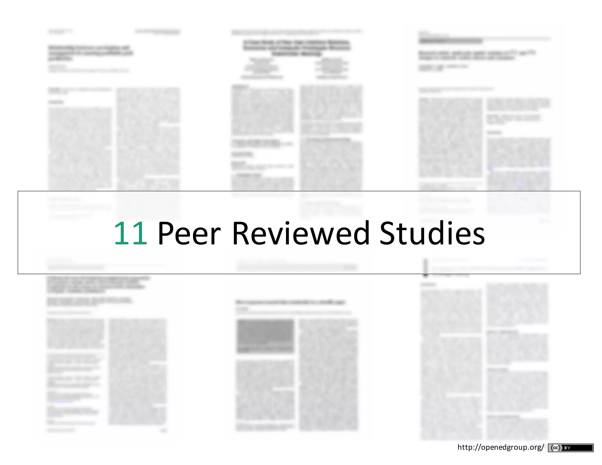 11 Peer	
  Reviewed	
  Studies
http://openedgroup.org/	
  
 