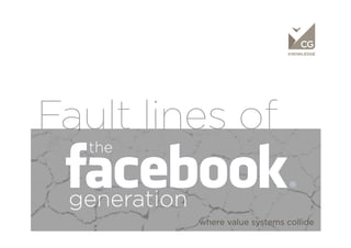Fault lines of
   the


 generation
              where value systems collide
 