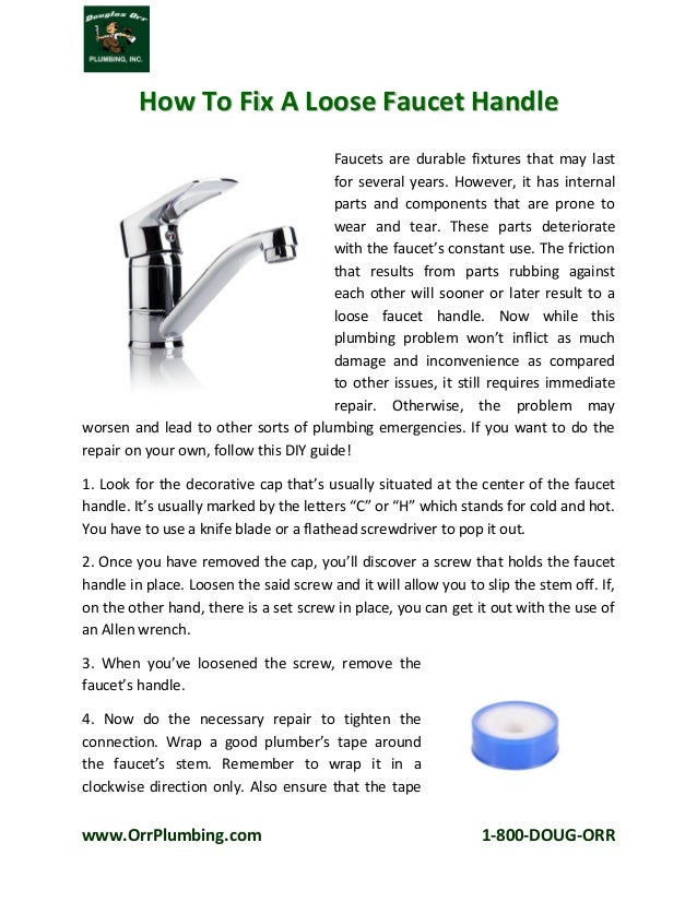 How To Fix A Loose Faucet Handle