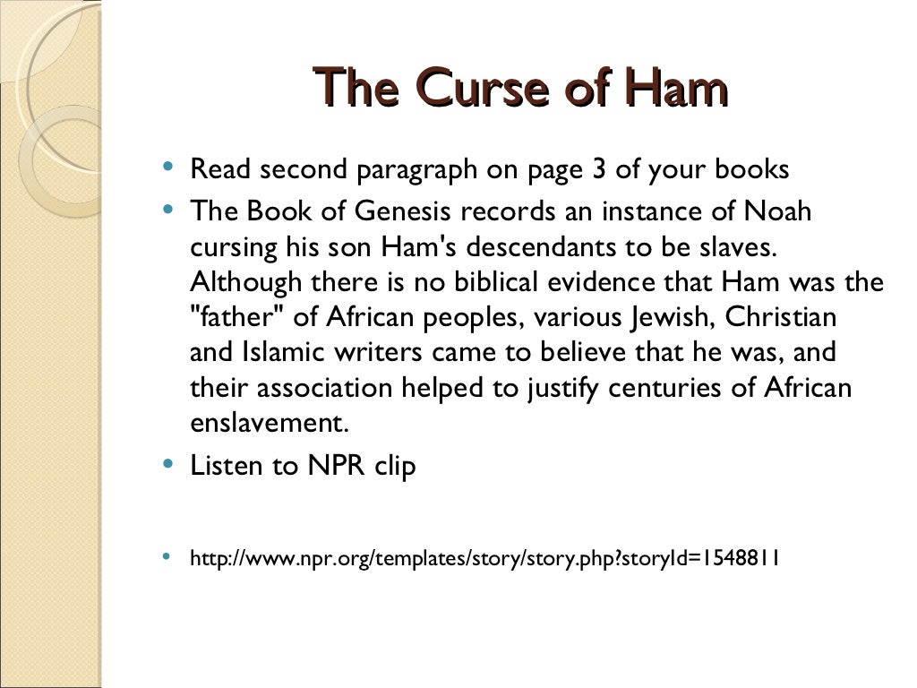 Douglass 2 Curse Of Ham And Ch 6 7