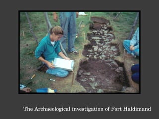 The Archaeological investigation of Fort Haldimand 
