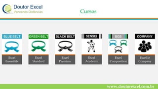 www.doutorexcel.com.br
Cursos
Excel
Essentials
Excel
Standard
Excel
Premium
Excel
Academy
Excel
Composition
Excel In
Company
 