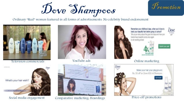What is the marketing of Dove shampoo?