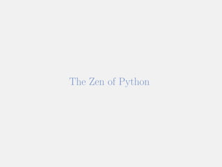 The Zen of Python | PPT