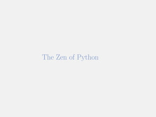 The Zen of Python | PPT