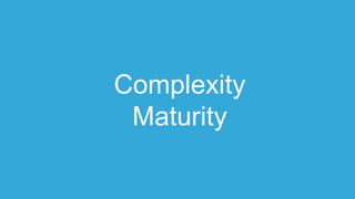 Complexity
Maturity
 