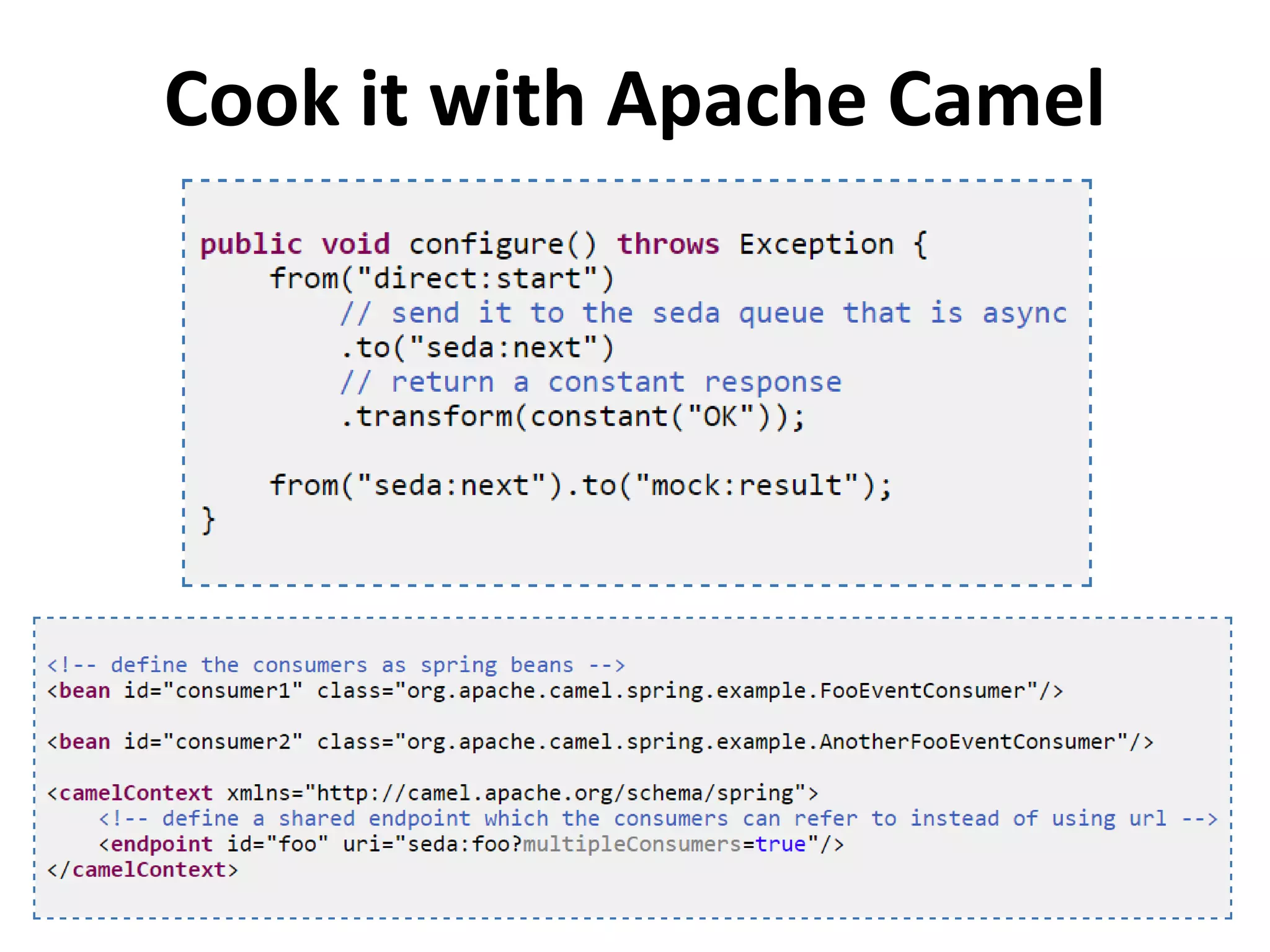 Cook it with Apache Camel
 