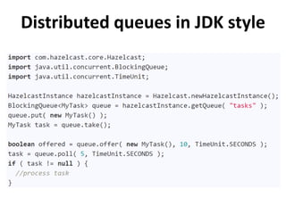 Distributed queues in JDK style
 