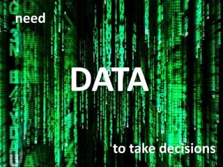 needDATAto take decisions