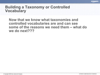 Taxonomy Development and Digital Projects