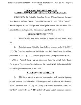 Case 1:10-cv-00087-SOM-RLP Document 221 Filed 01/17/12 Page 2 of 76           PageID #:
                                  ...