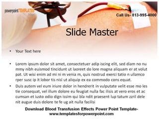 Downaload Blood Transfusion Effects Powerpoint Template