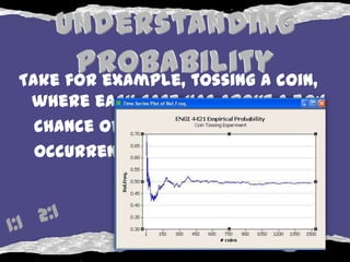 Take for example, tossing a coin,
 where each case has about a 50%
  chance of
  occurrence.
 