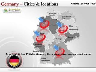 Downlaod online editable germany map