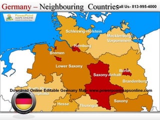 Downlaod online editable germany map