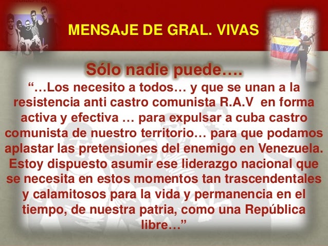 Resultado de imagen para rav general vivas