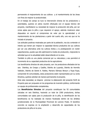 proyecto de pina | PDF