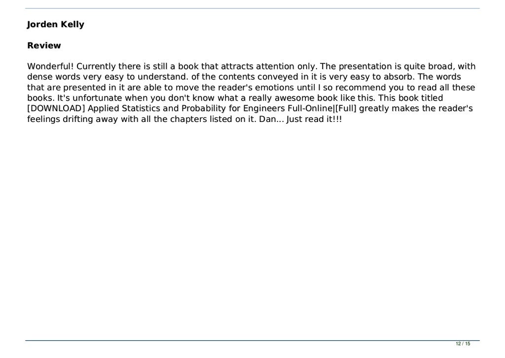 [DOWNLOAD] Applied Statistics and Probability for