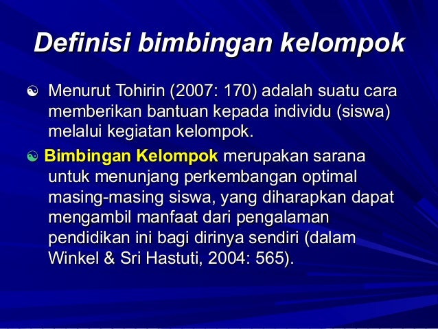 Pengertian Bk Kelompok