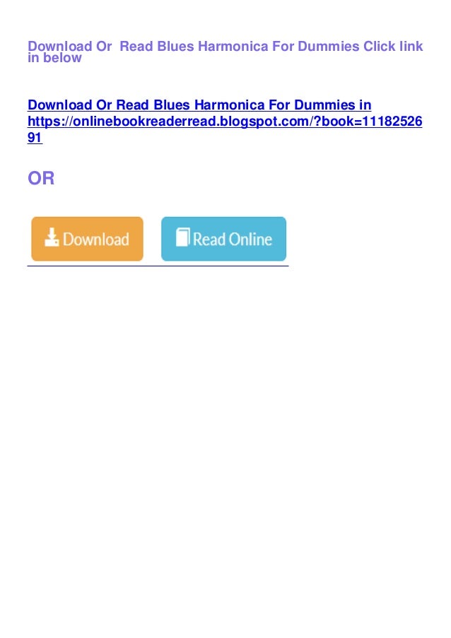 blues harmonica dummies pdf