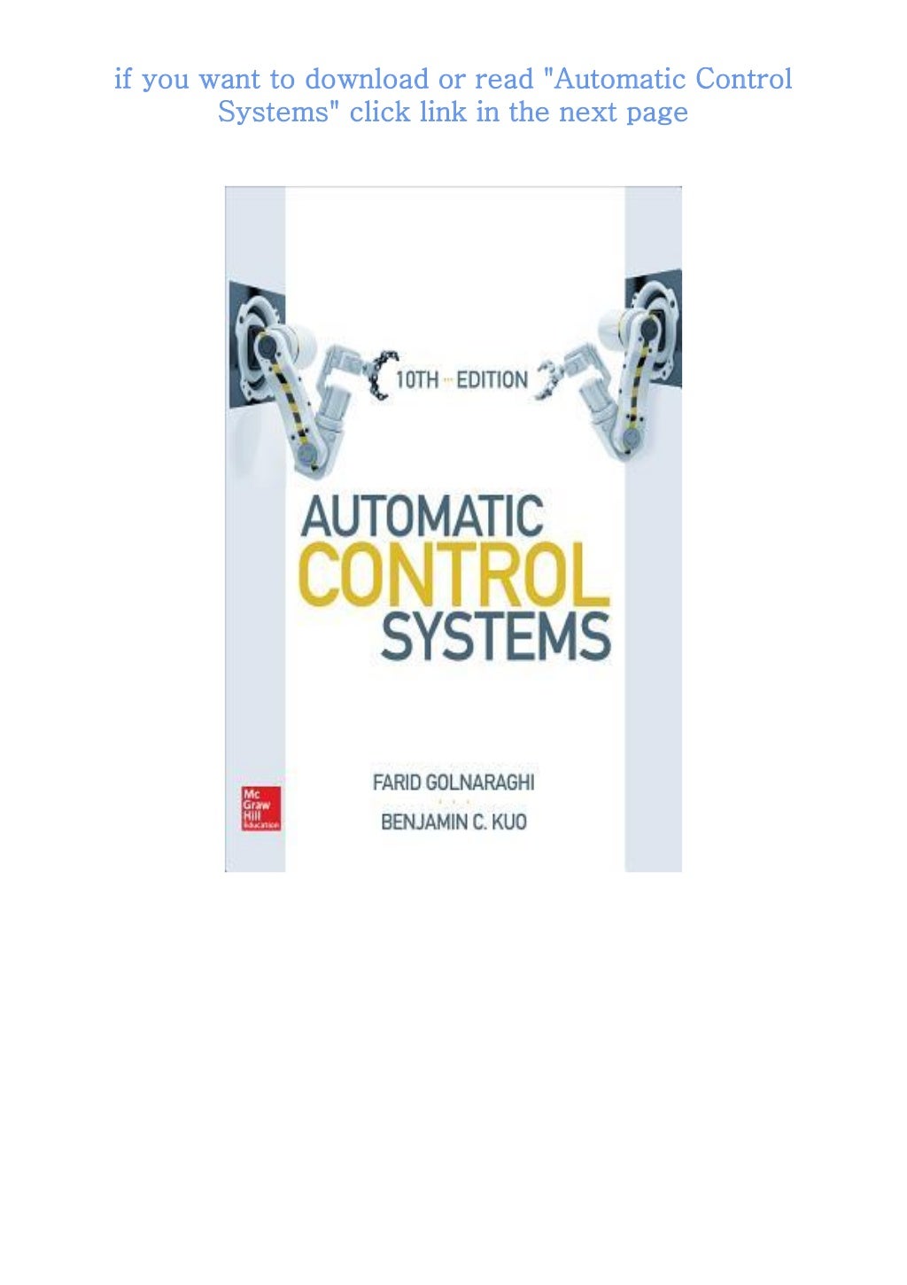 Download Books !Free (Automatic Control Systems)