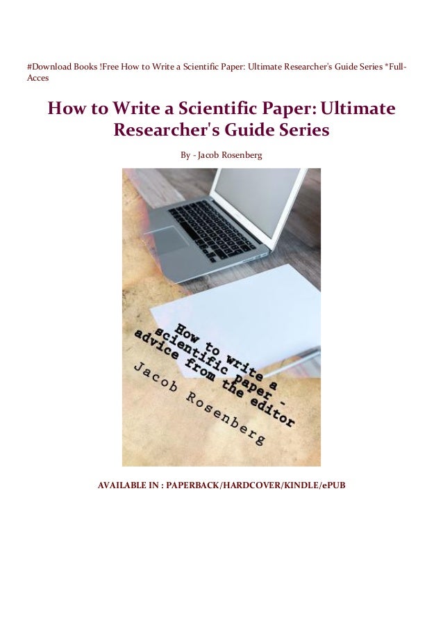 Download Books !Free How to Write a Scientific Paper Ultimate
