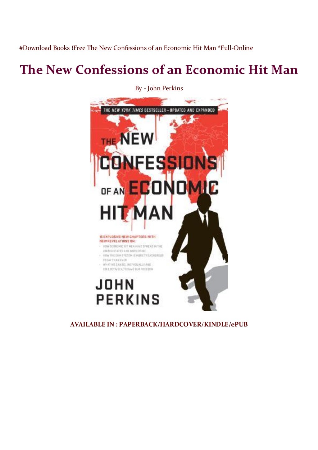 Download Books !Free The New Confessions of an Economic Hit Man *Full
