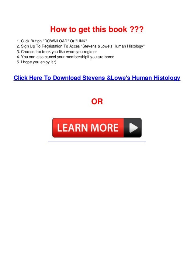 human histology stevens and lowe pdf free download
