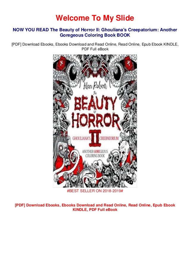 Download Books The Beauty Of Horror Ii Ghouliana S Creepatorium Ano