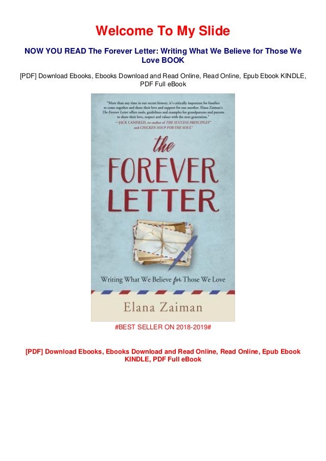 Download Books The Forever Letter Writing What We Believe For Those