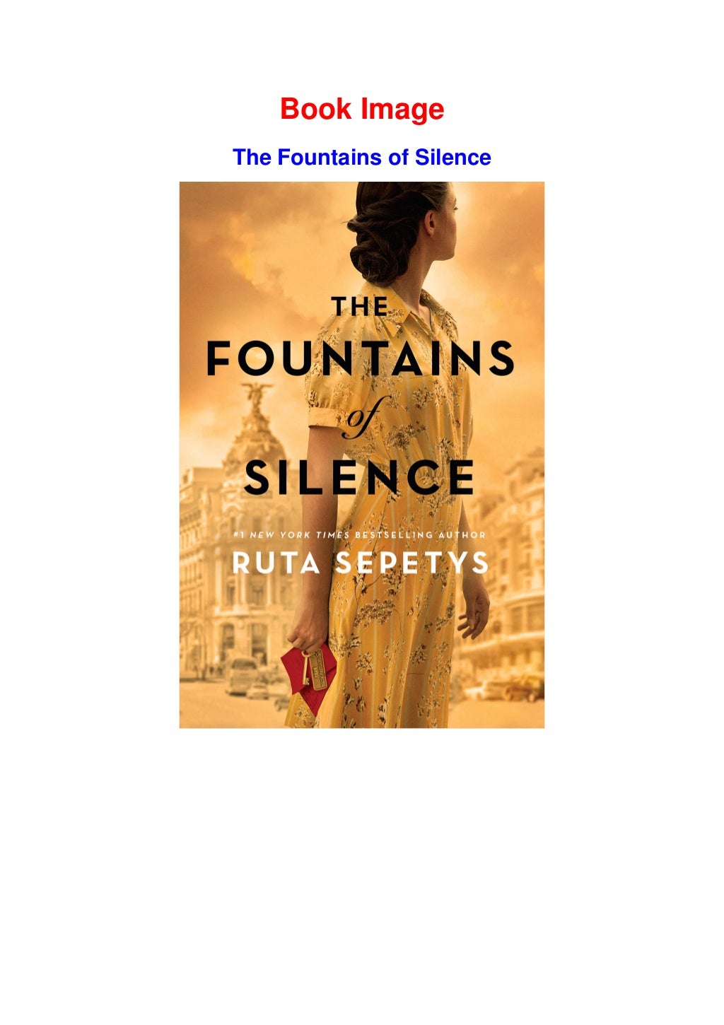 the fountains of silence book the fountains of silence book