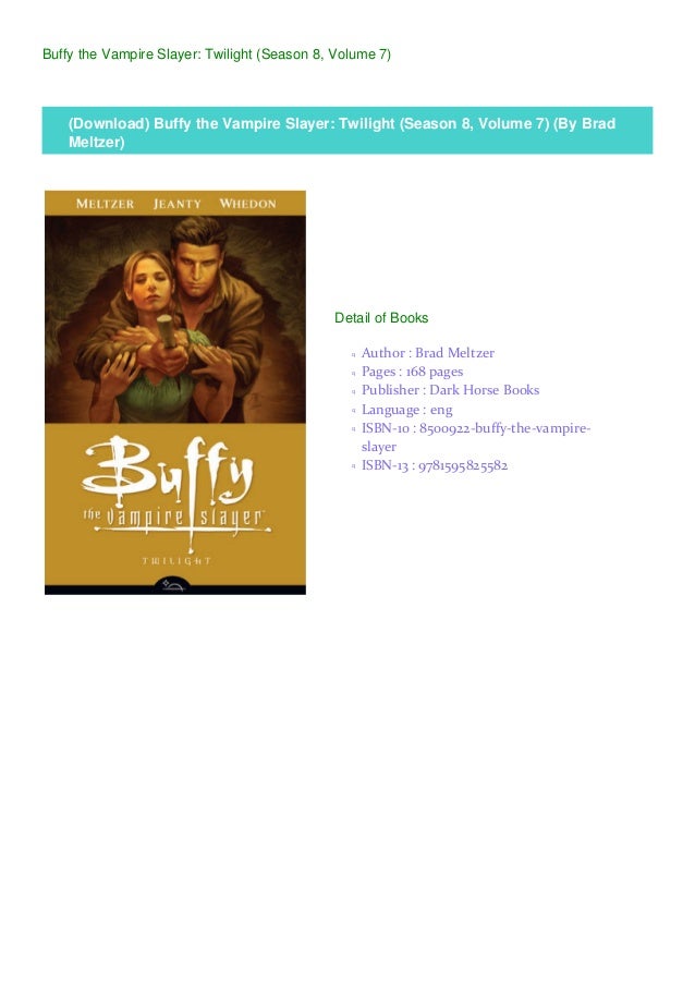 Download Buffy The Vampire Slayer Twilight Season 8 Volume 7 B