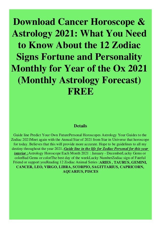 Download Cancer Horoscope Astrology 2021 What You Need To Know Abou