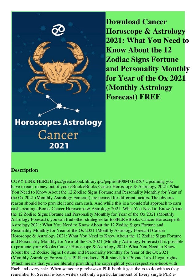 Download Cancer Horoscope Astrology 2021 What You Need To Know Abou