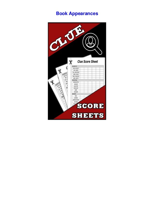 [DOWNLOAD] Clue Score Sheets: 100 Clue Game Sheets, Clue Detective Notebook