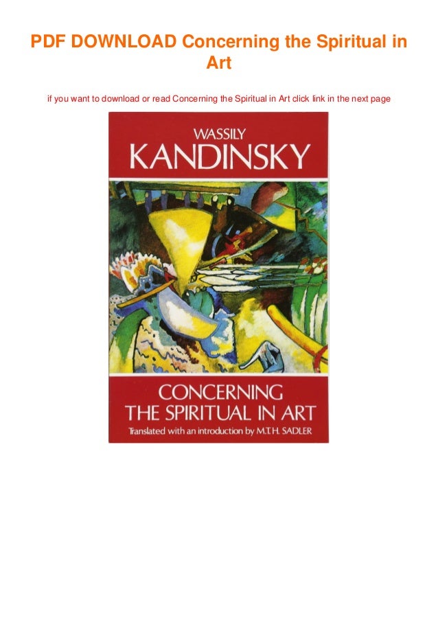 Download Concerning The Spiritual In Art Free Ebook