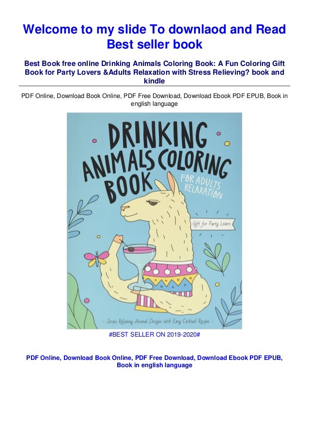 Download Download Drinking Animals Coloring Book A Fun Coloring Gift Book F