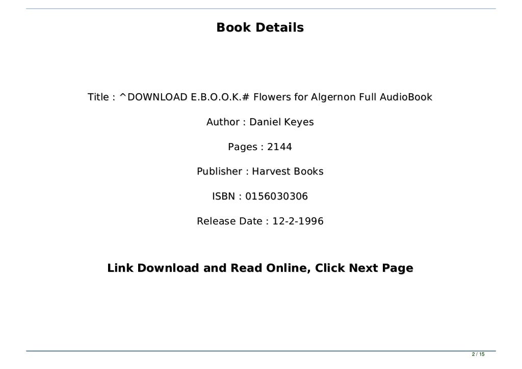 flowers for algernon audible flowers for algernon audible