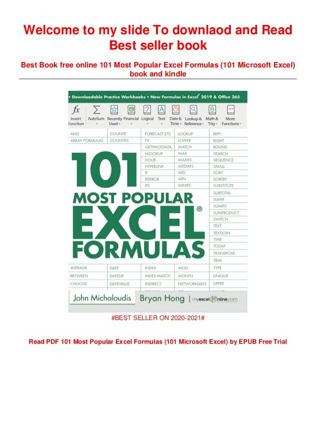 Download Ebook 101 Most Popular Excel Formulas 101 Microsoft Excel