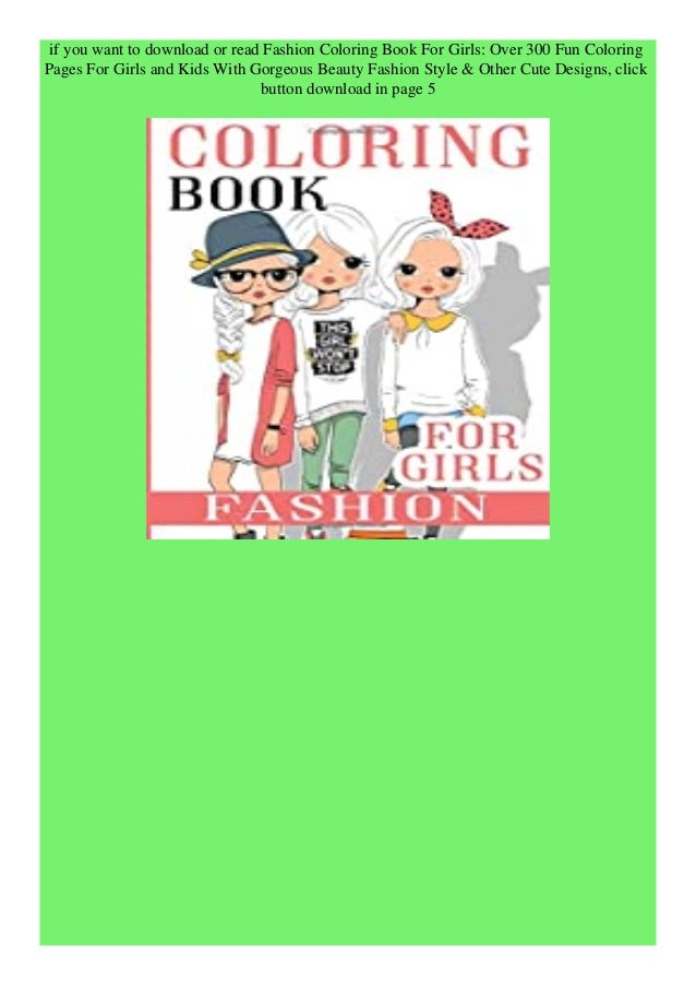 download ebook fashion coloring book for girls over 300 fun