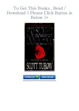 Download Ebook Presumed Innocent Kindle County Legal Thriller 1 Fu