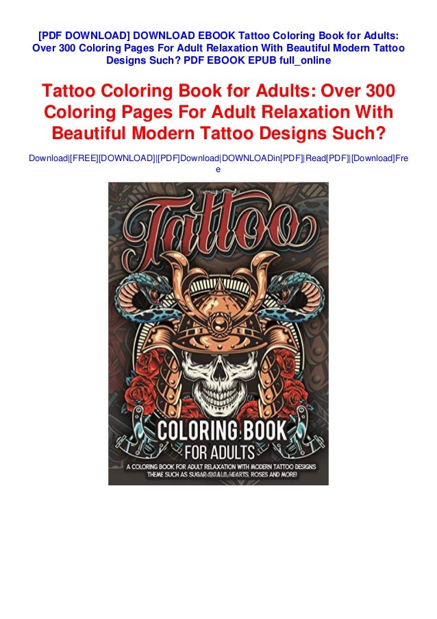 Download Download Ebook Tattoo Coloring Book For Adults Over 300 Coloring Pag