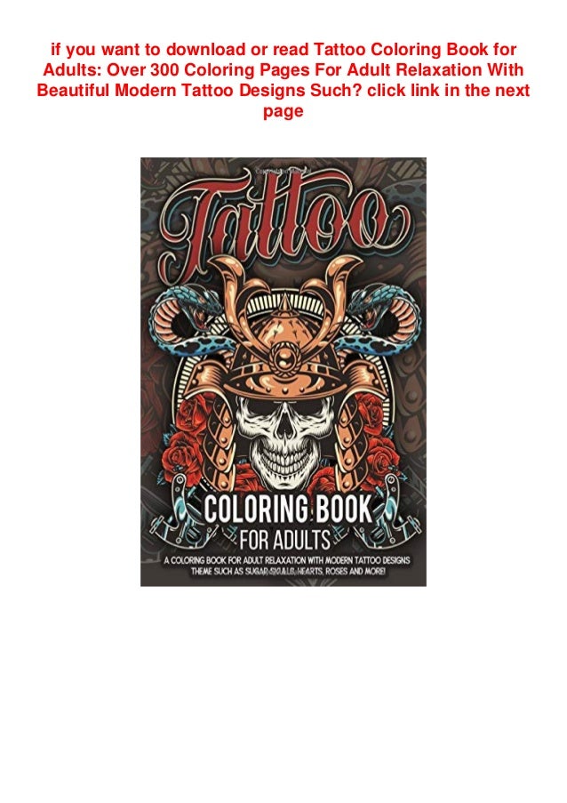 Download Download Ebook Tattoo Coloring Book For Adults Over 300 Coloring Pag