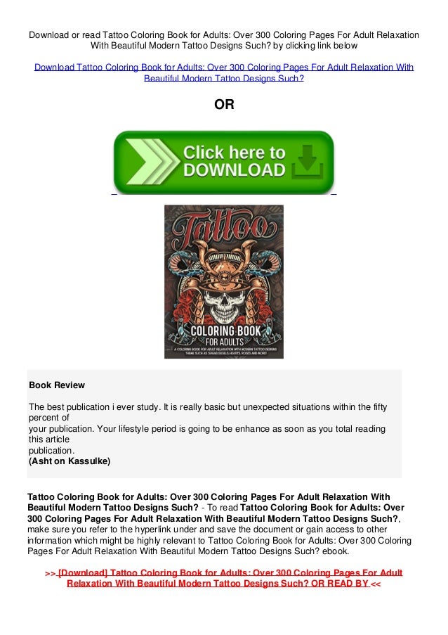 Download Download Ebook Tattoo Coloring Book For Adults Over 300 Coloring Pag
