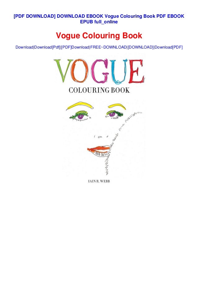 Download Download Ebook Vogue Colouring Book Pdf Ebook Epub